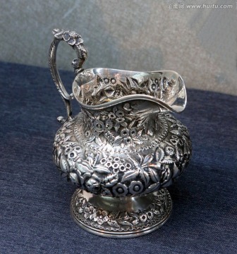 美国浮雕银茶具
