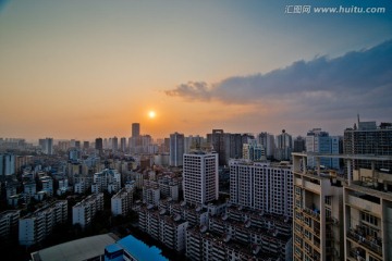 鸟瞰南宁城市风光