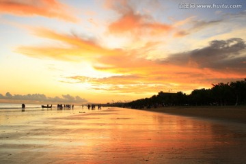 黄昏 海滩