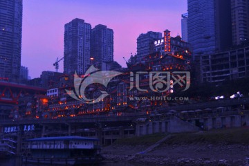 重庆洪崖洞民俗风貌区夜景