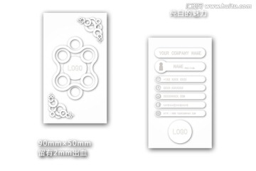 白色簡約名片設(shè)計(jì)模版