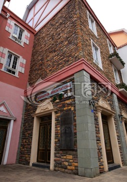 欧洲建筑 法式风情街 门面