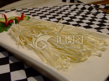 美食 中式菜肴 金针菇 火锅