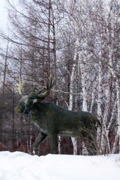 驯鹿 雕塑