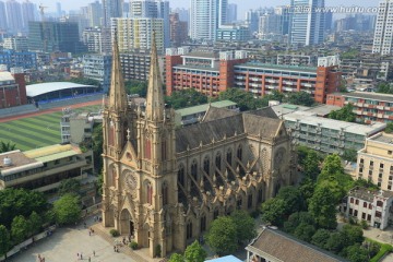 广州 石室圣心大教堂 全景