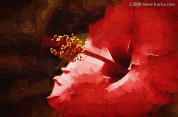 裝飾畫 油畫 花