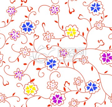 花朵 碎花 未分層