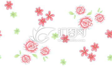 玫瑰花 小花 未分層