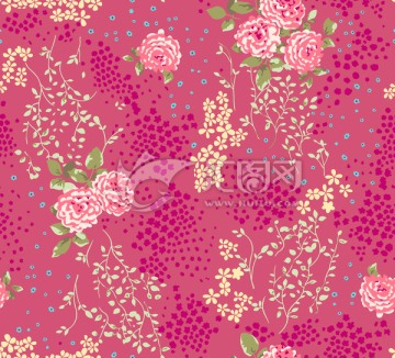 玫瑰花 碎花 花朵 未分層