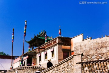 青海塔尔寺 幡杆