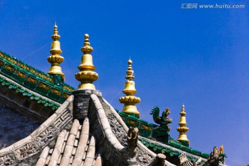 青海塔尔寺 金顶