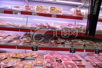 超市生鲜肉类展区
