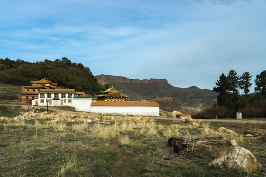 甘南郎木寺旅游风光高原美景