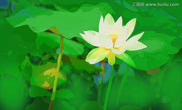蓮花裝飾畫