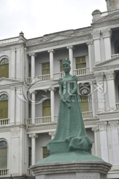 雕塑 英女皇 横店 影视城