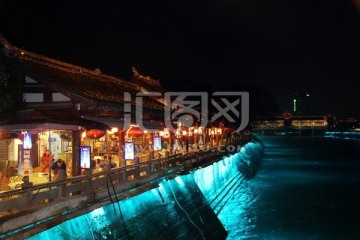 都江堰水利工程夜景