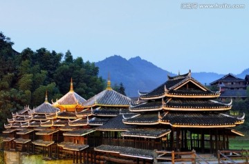 风雨桥全景摄影