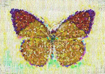 蝴蝶油画 抽象画 抽象 印花