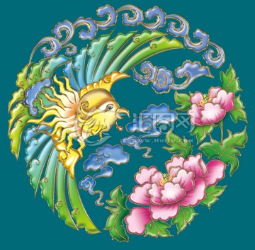 鳳凰牡丹