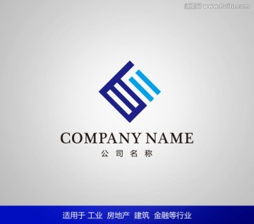簡約正負空間LOGO