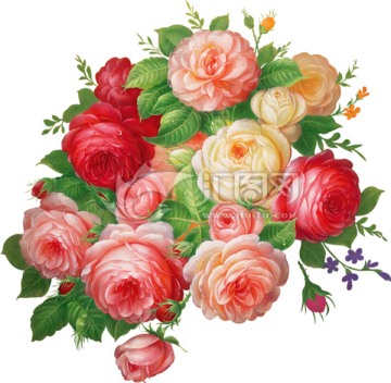 精品油畫花