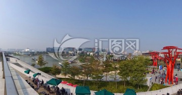深圳欢乐海岸水秀剧场俯瞰全景图