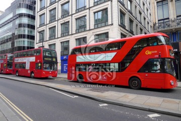 英国伦敦都市风光风景公交车辆