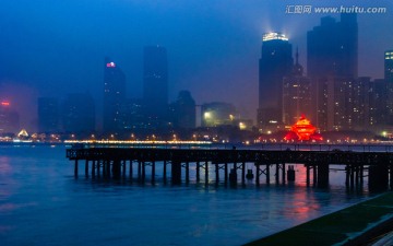 青岛市海滨夜景