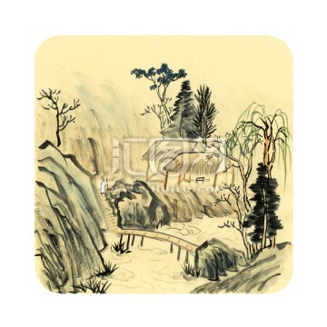 裝飾畫 國畫山水