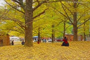 装饰画 树林