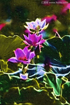 裝飾畫 荷花