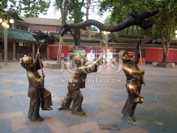 佛山城市铜雕塑舞草龙