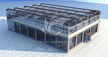 钢结构玻璃生态园（未分层）