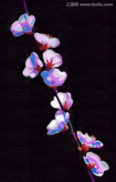 桃花油畫