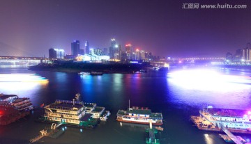 重庆风光 江北嘴中央商务区夜景