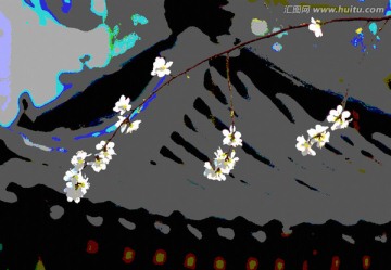 桃花油畫