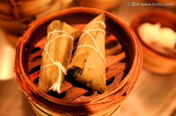 美食餐饮 广式竹笼粽子