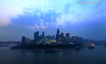 重庆风光 江北嘴中央商务区夜景
