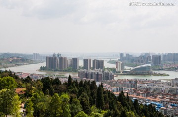 富乐山鸟瞰绵阳