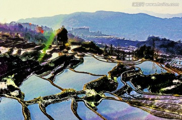 色彩 抽象 裝飾畫 油畫