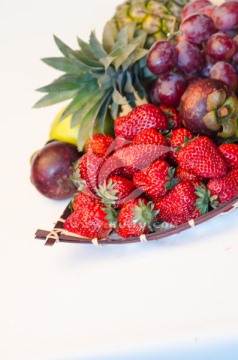 山竹草莓水果组合