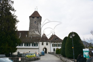 欧洲乡村风景摄影教堂钟楼
