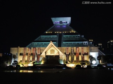 河南博物院 建筑 夜景