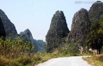 漓江山水 桂林风光 山中道路