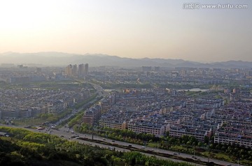 义乌南山公园俯瞰江南全景