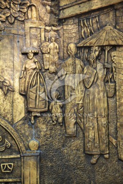 东门铜像石雕雕刻壁画时代变迁