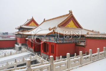 北京故宫雪景