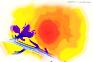 桃花油畫