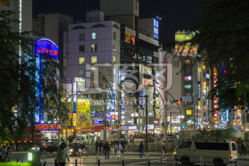 东京上野街头 夜景