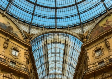 意大利米兰商业街玻璃吊顶